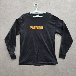 Pulp Fiction Men Shirt L Black Graphic Print Movie Scene